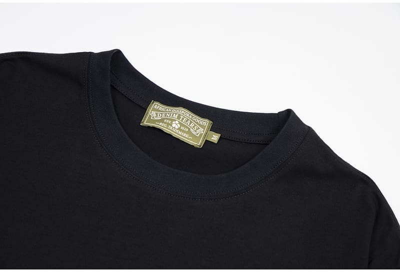 Denim Tears Hip Hop Pure Cotton Short Sleeve T-Shirt for Men and Women