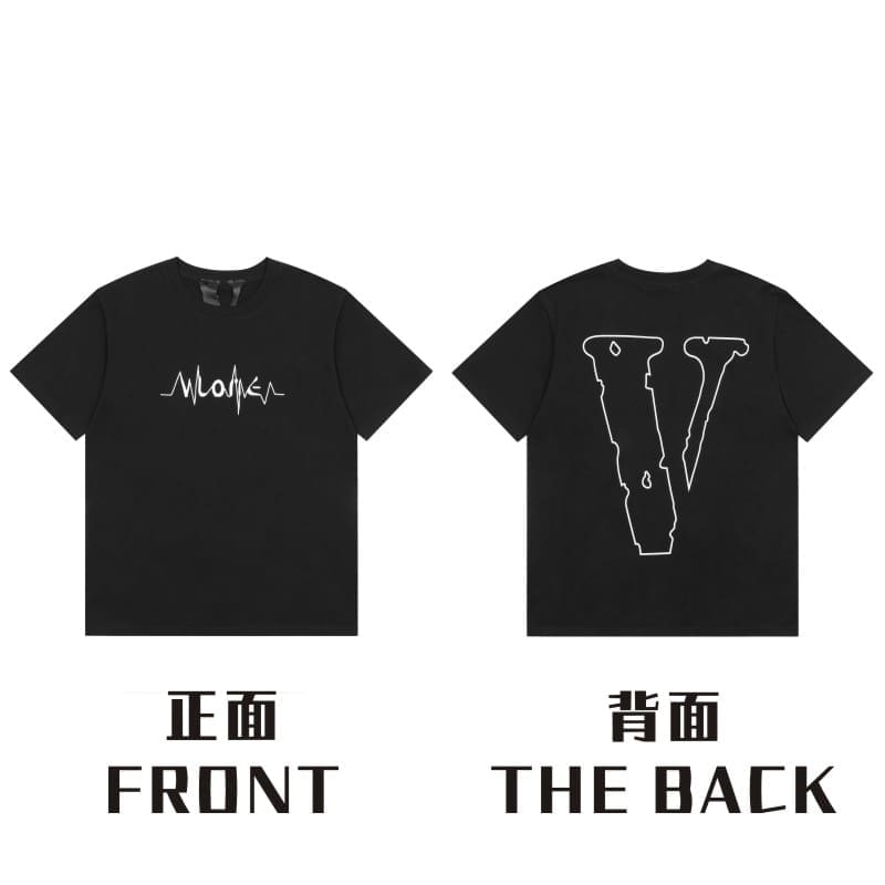 VLONE Large V Short Sleeve High Street T-Shirt Men and Women Summer Style