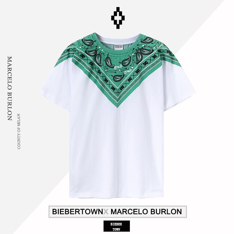 MarceloBurlon MB short-sleeved T-shirt 2022 new geometric pattern printing