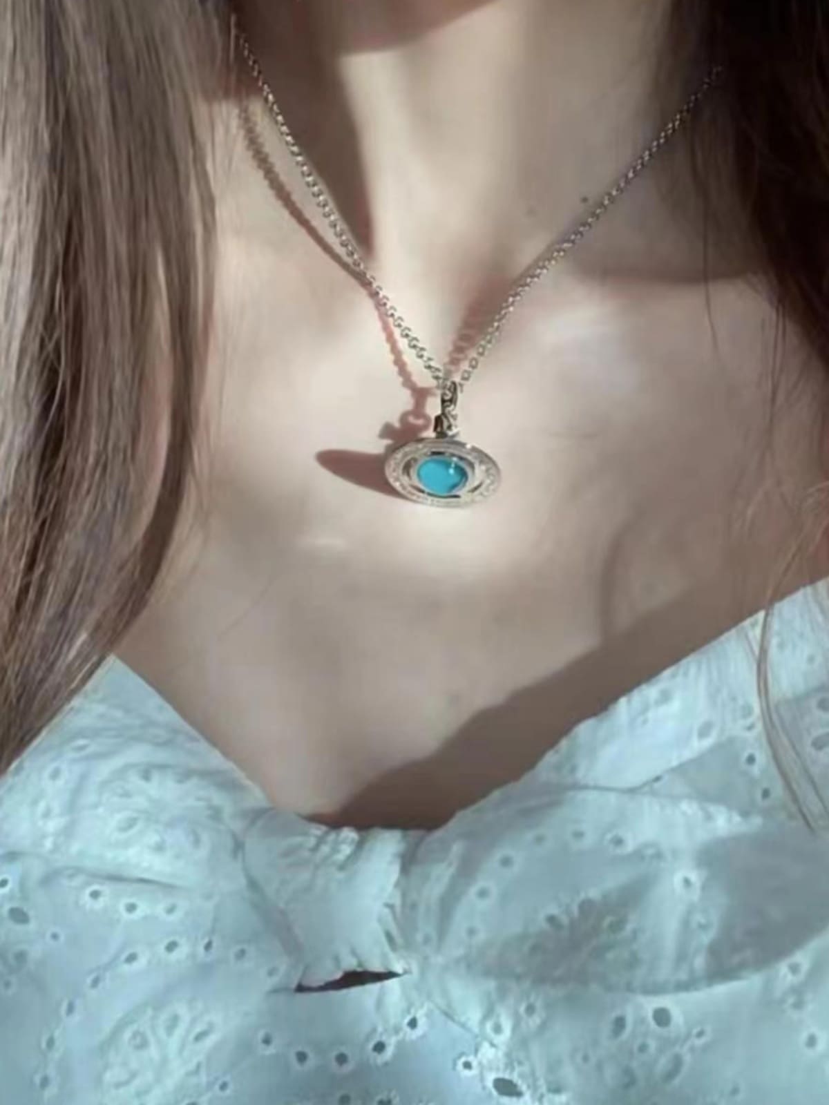 Vivienne Westwood Earth Planet Necklace Luxury French Clavicle Chain