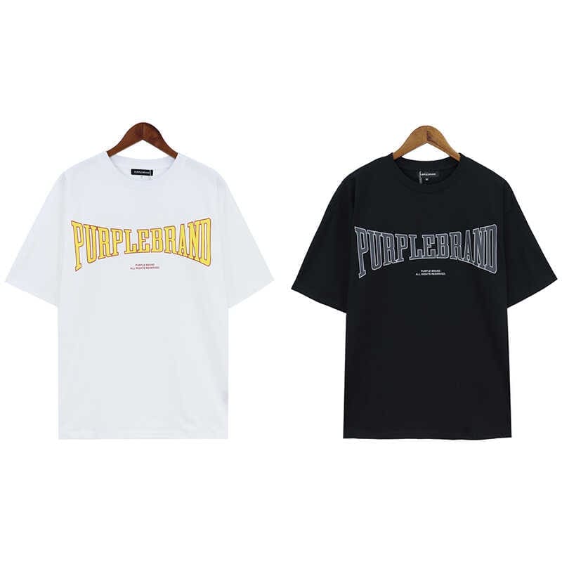 pu*re b*and logo print casual t-shirt high street loose fit