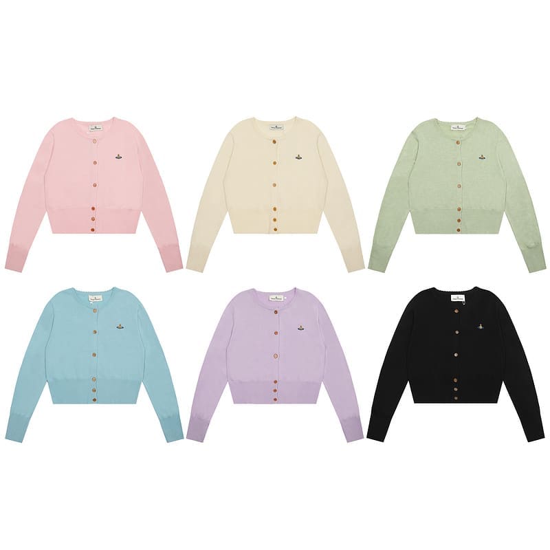 Vivienne Westwood Spring Commuter Cardigan Light Luxury Trendy Brand for Women