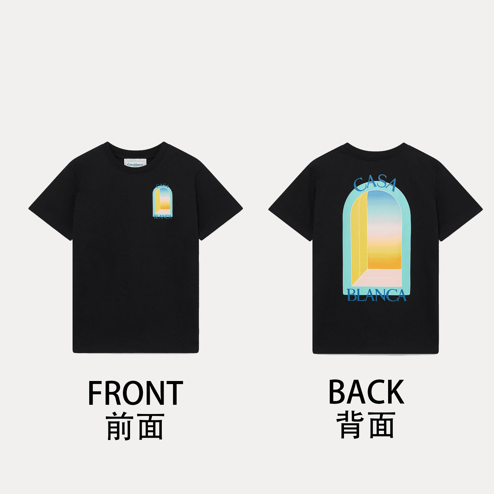 Casablanca Heavy Cotton Loose Half-Sleeve T-Shirt for Men