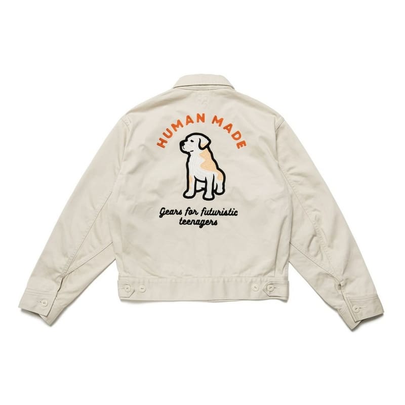 Hvm*n M*de 2023 spring and autumn new men & women trendy retro overalls style casual puppy embroidery loose jacket coat