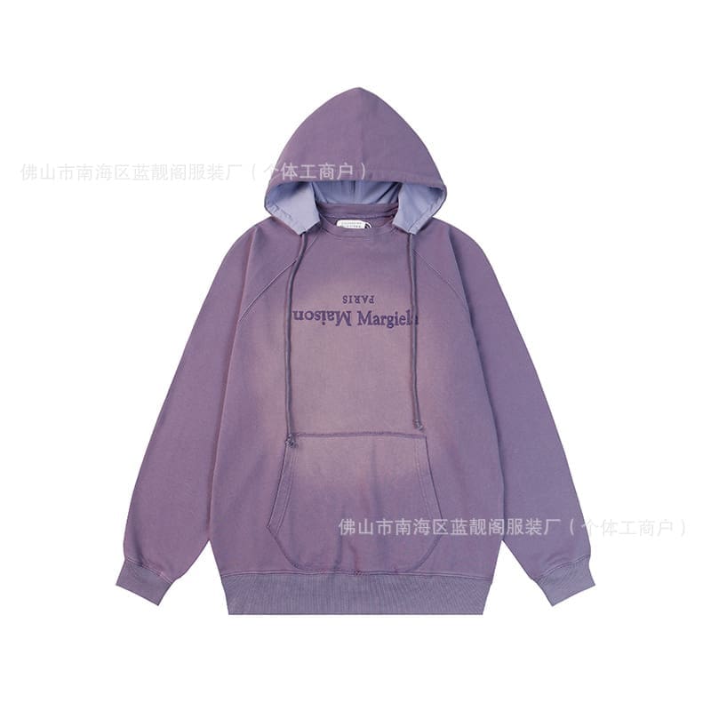 ma*s*n Ma*i*la mm6 washed-out hooded sweater for men and women