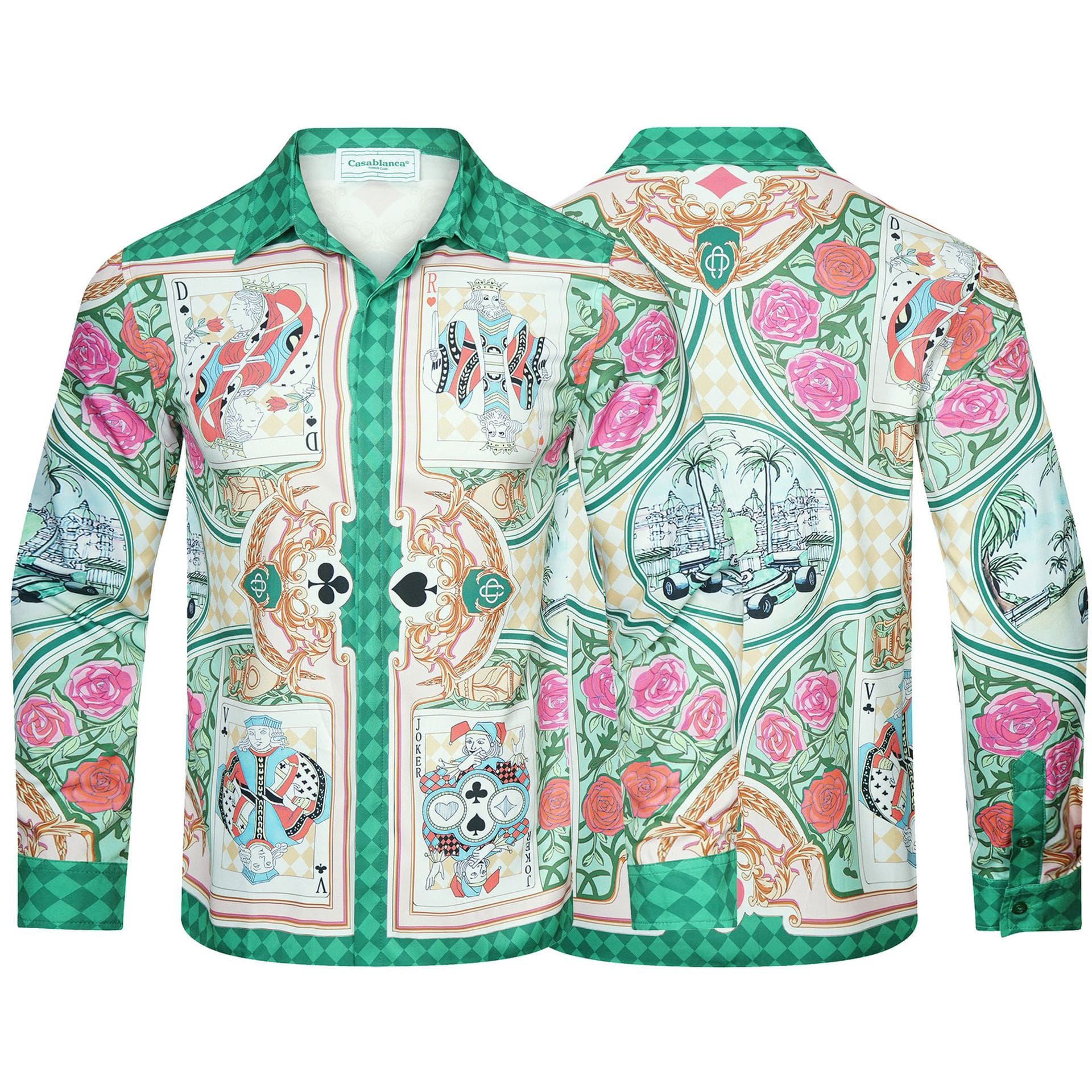 Casablanca Digital Spray Print Long Sleeve Fashion Shirt for Men