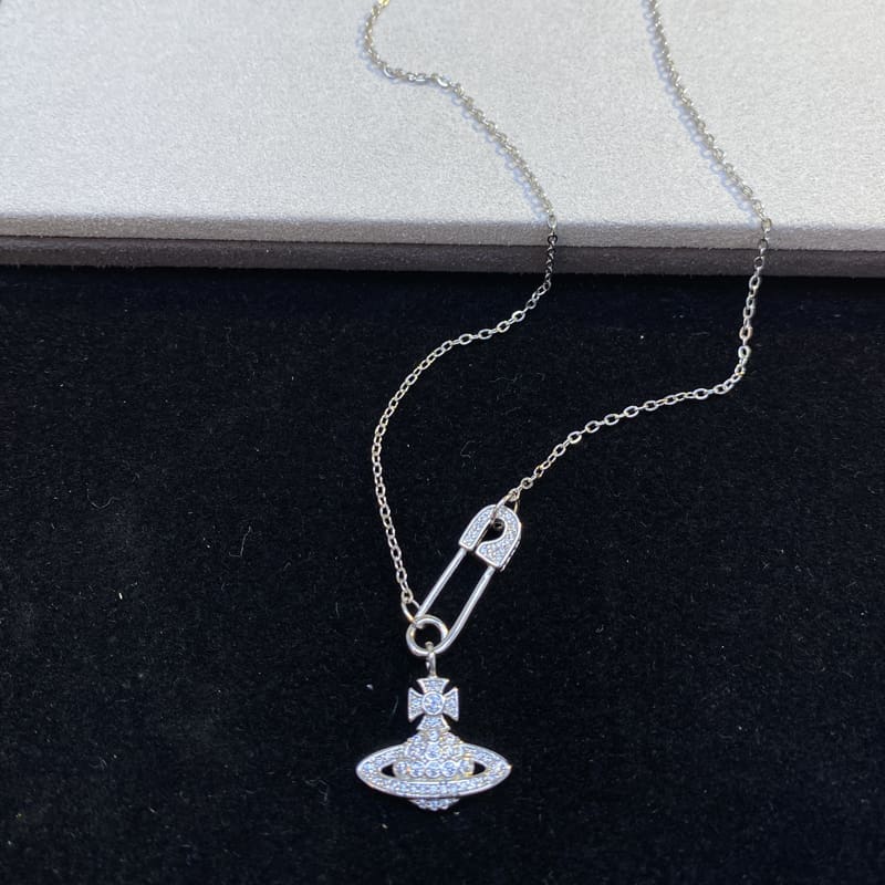 Vivienne Westwood Earth Planet Necklace Luxury French Clavicle Chain