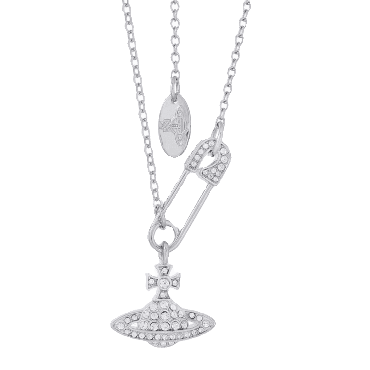 Vivienne Westwood Saturn Pin Necklace Clavicle Chain for Women
