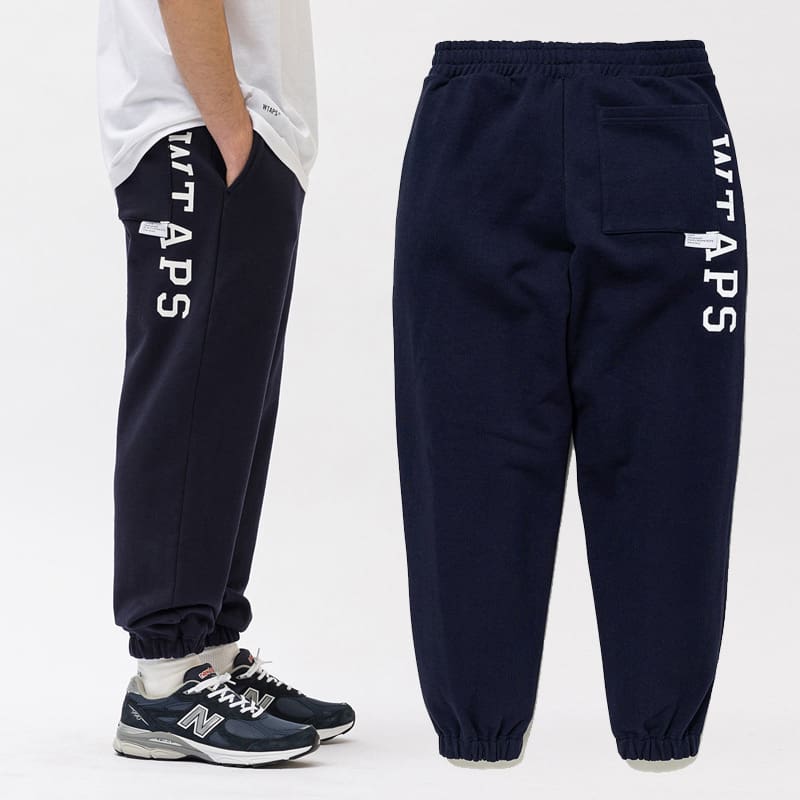 Japanese fashionable WTAPS casual track sweatpants autumn and winter men’s ankle-tied loose oversized knit heavy ankle-tied trousers