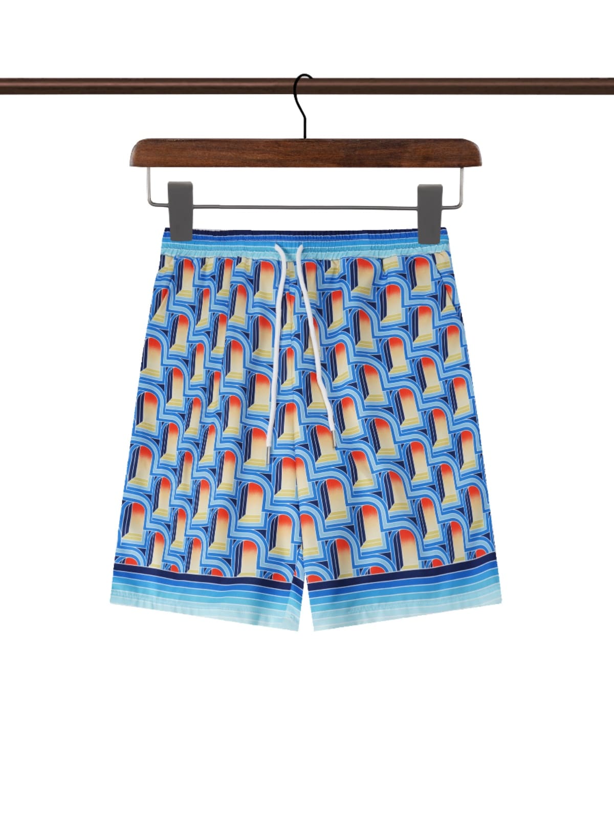 Casablanca Gradient Arch Bridge Full-Print Sports Short Sleeve Shirt for Men and Women