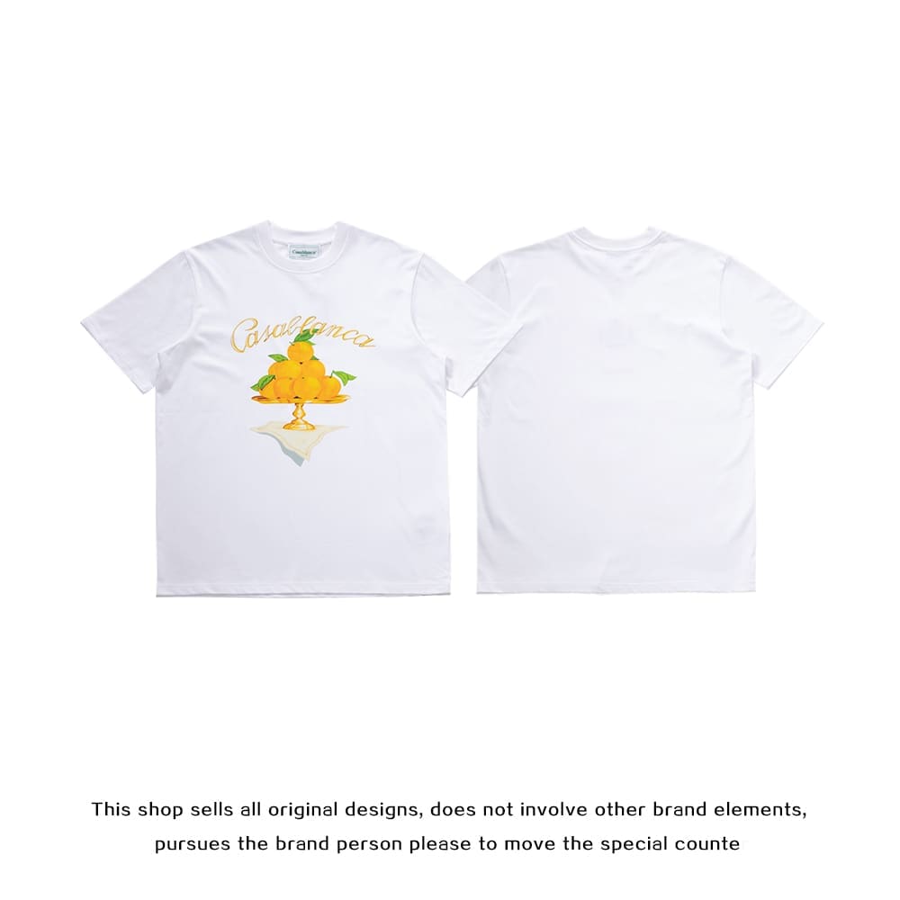 FOG Amiri Casablanca Printed Loose Crew Neck T-Shirt High Street Style