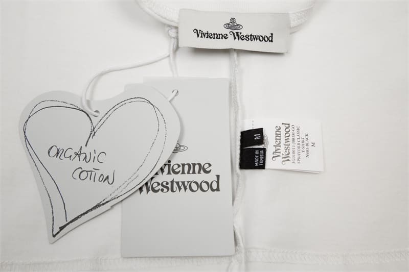 Vivienne Westwood Couple Print Embroidered Loose Cotton T-Shirt for Men and Women