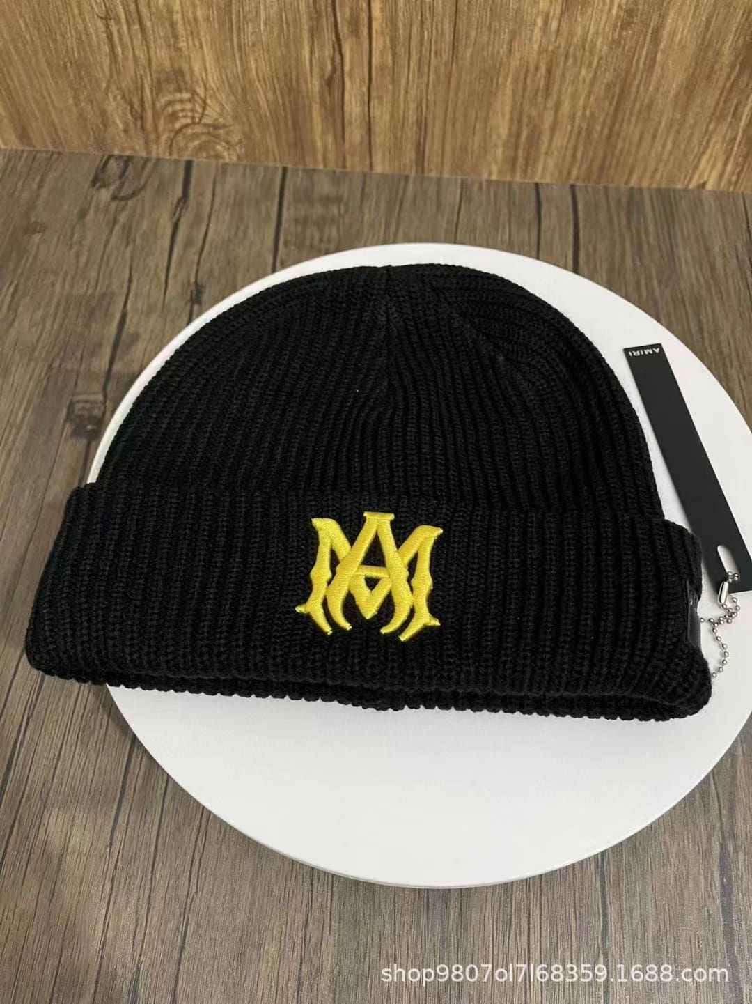 Amiri Embroidered Woolen Cap Knitted Hat for Men and Women