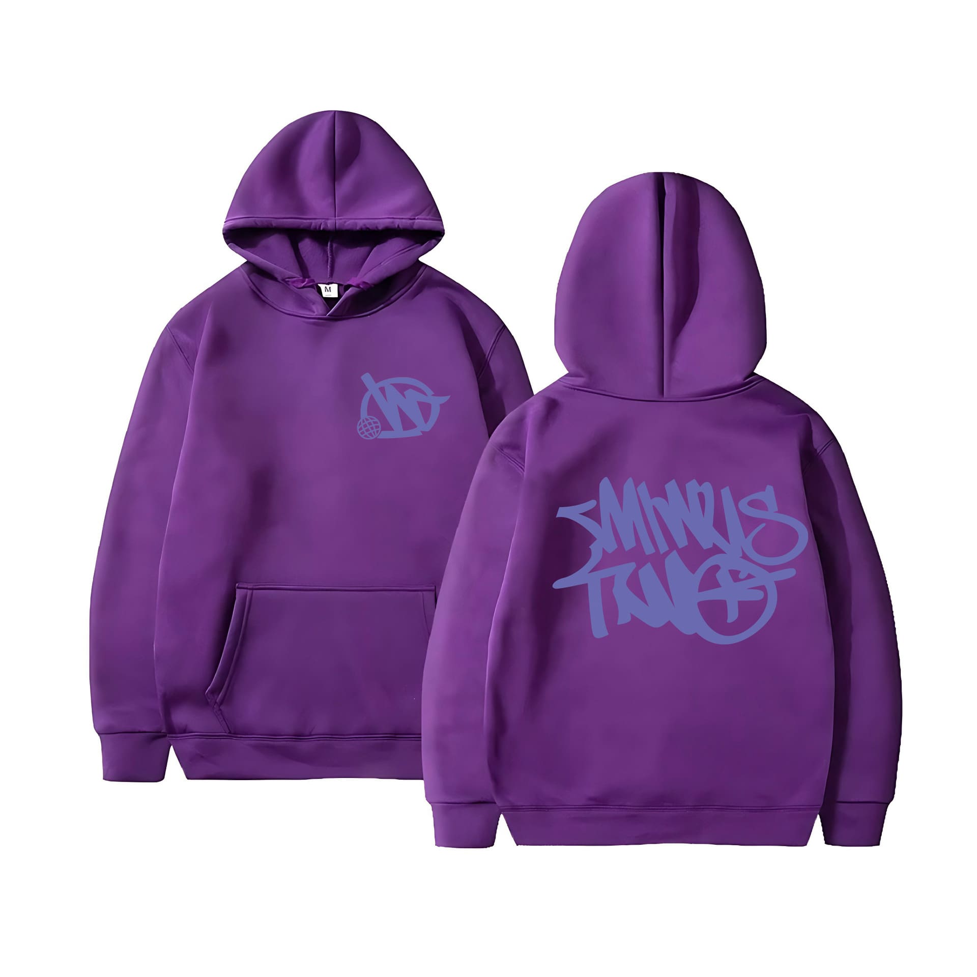 Minus Two Printed Hoodie Casual Loose Sweater for Autumn Winter