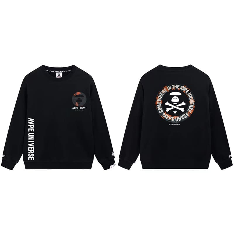 AAPE Ape Head Camouflage Loose Terry Hoodie for Men and Women