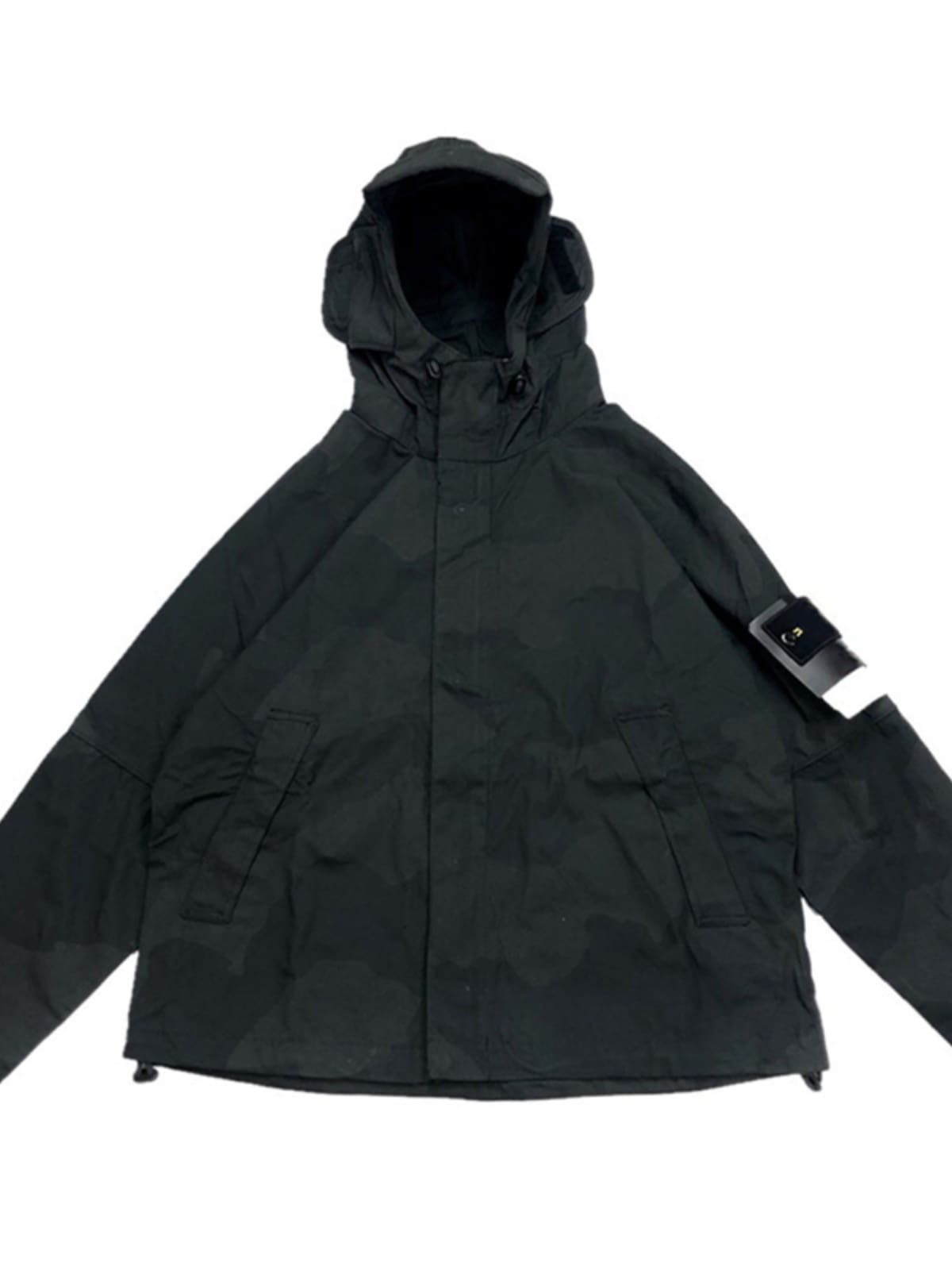 Stone Island Camouflage Workwear Hooded Jacket Functional Coat for Men and Women