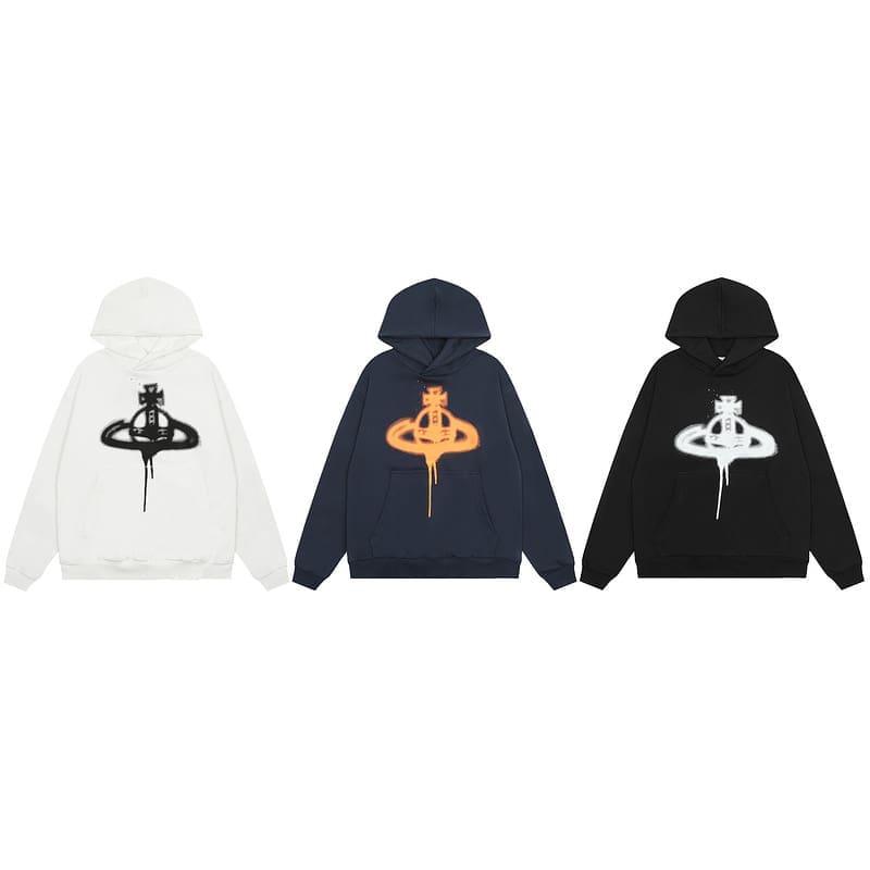 Vivienne Westwood Terry Hooded Sports Leisure Sweater for Men and Women