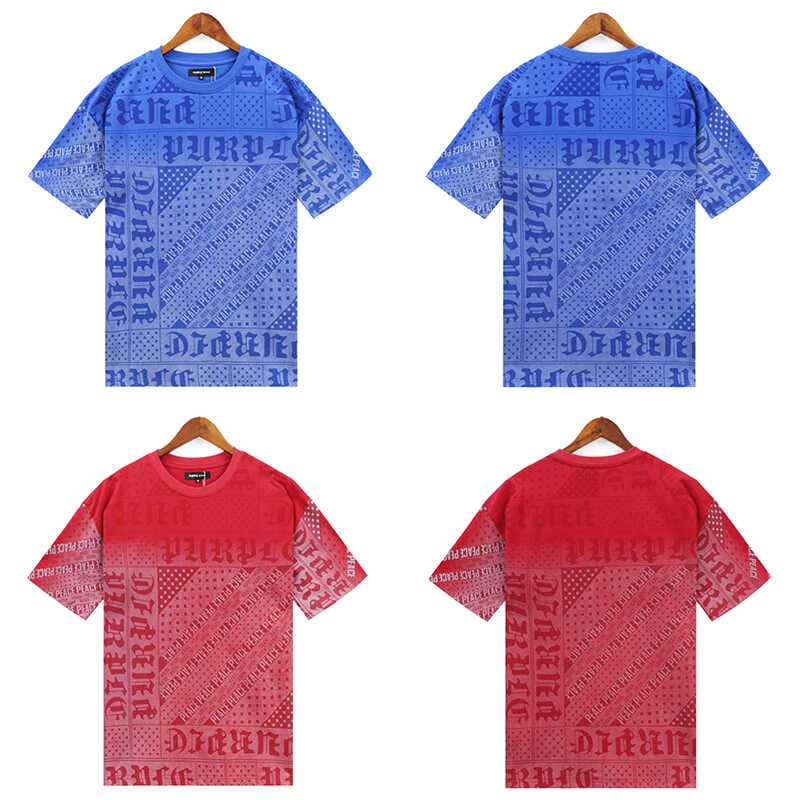 pu*re b*and patchwork logo t-shirt american high street short sleeve