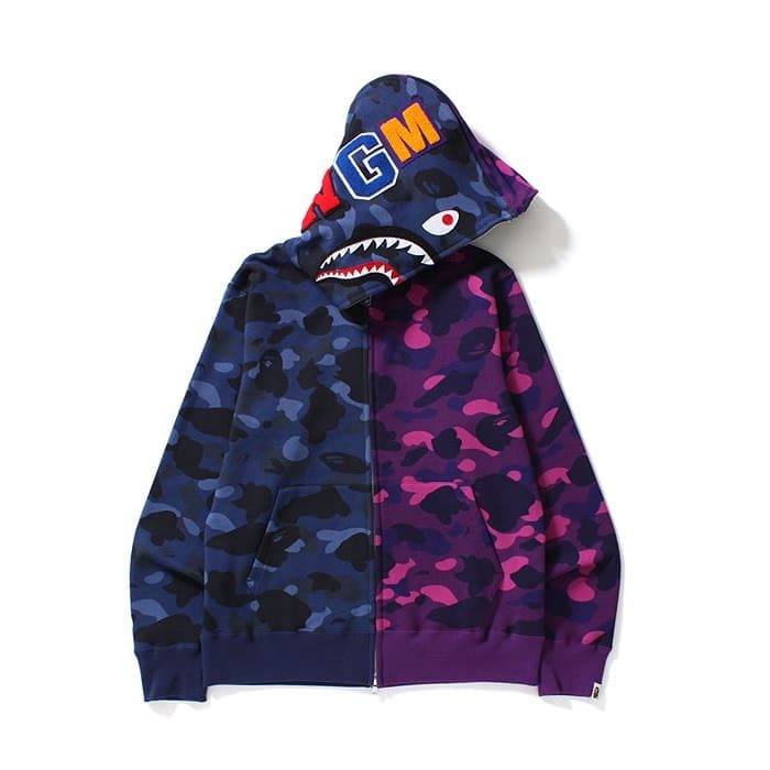 AAPE Ape Head Camouflage Zip Hoodie for Men and Women