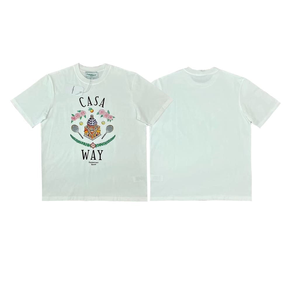 FOG Amiri Casablanca Printed Loose Crew Neck T-Shirt High Street Style