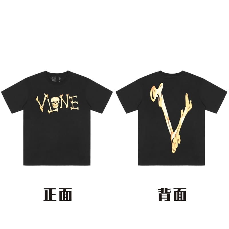 VLONE Large V Short Sleeve High Street T-Shirt Men and Women Summer Style