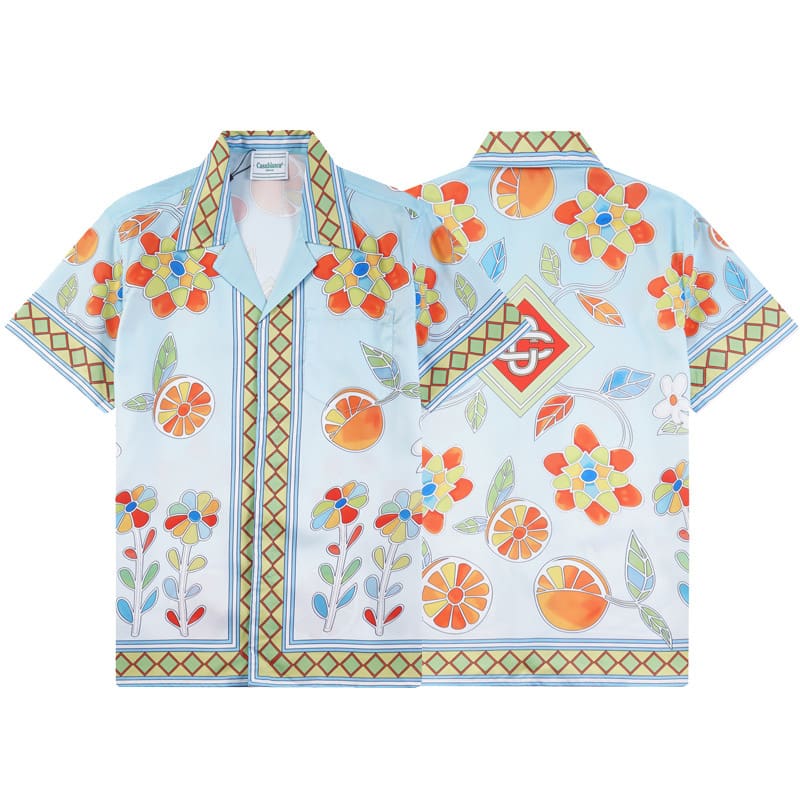 Casablanca Printed Beach Short Sleeve Shirt Amiri Style