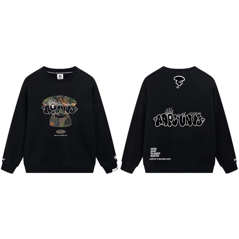 AAPE Camouflage Terry Hoodie for Men and Women