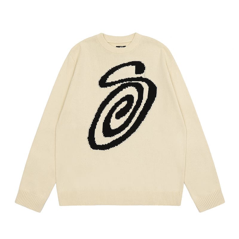 Stussy Mosquito-Repellent Pattern Jacquard Knit Sweater