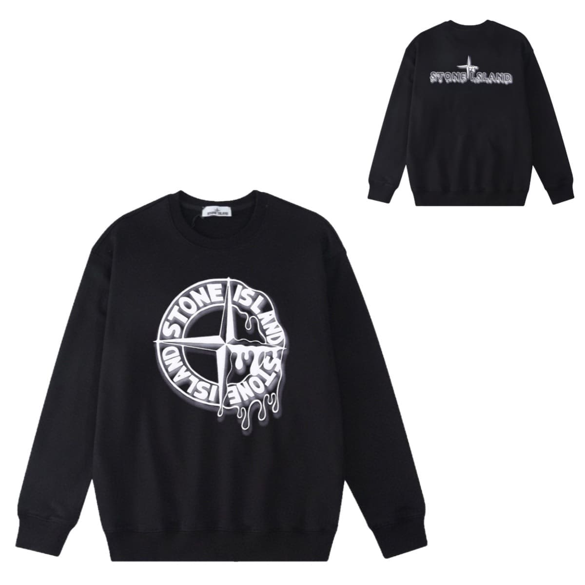 Stone Island Compass Logo Long Sleeve Minimalist Sweater