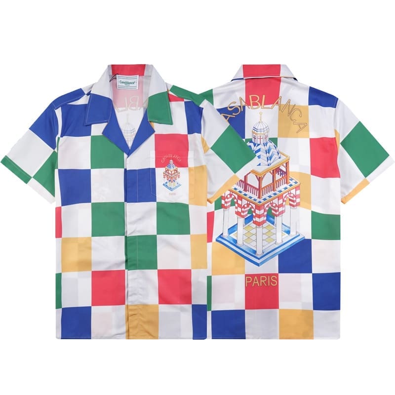 Casablanca Vacation Printed Shirt and Quick-Drying Shorts Summer Beach Set