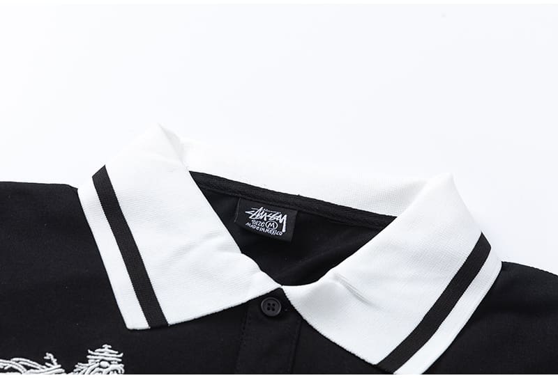 Stussy Dragon Year Embroidery Casual Polo Shirt