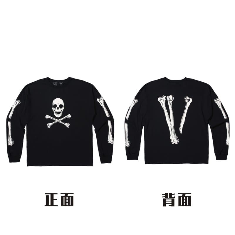 VLONE Large V Long Sleeve Undershirt for Men and Women Autumn Winter