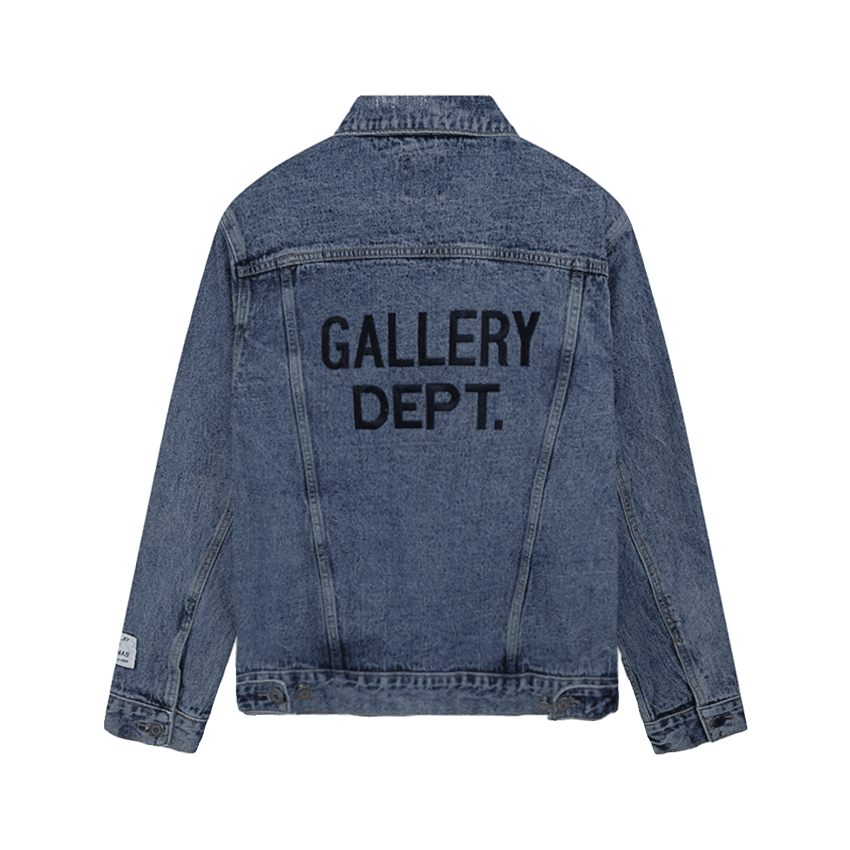 Gallery Dept Letter Embroidery Distressed Denim Jacket for Men