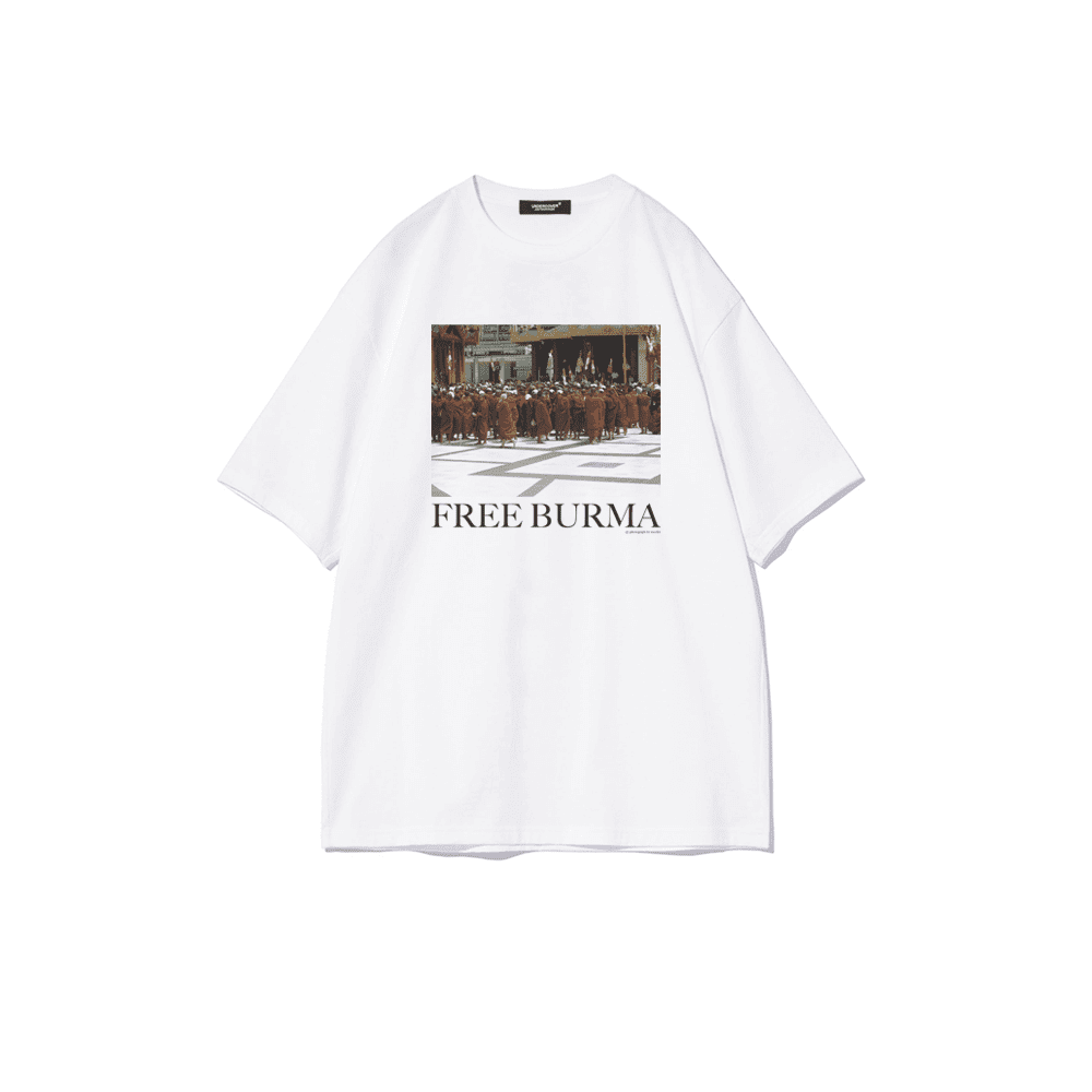 Undercover Monk Print Vintage Oil Painting Washed Short Sleeve T-Shirt