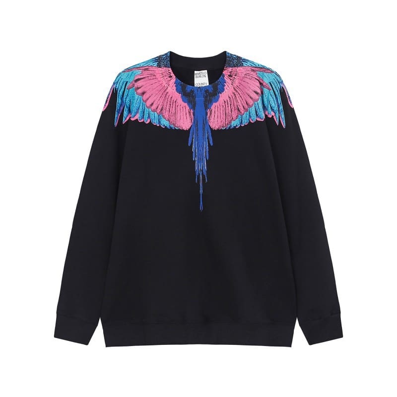 Marcelo Burlon Colorful Feather Phantom Wings Sweater Lightning Blade Hoodie