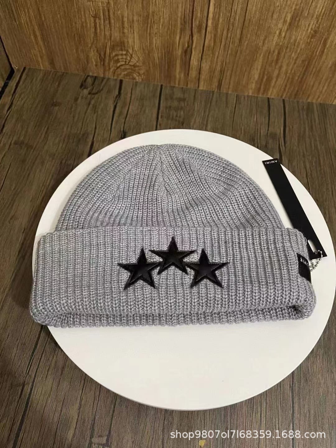 Amiri Embroidered Woolen Cap Knitted Hat for Men and Women