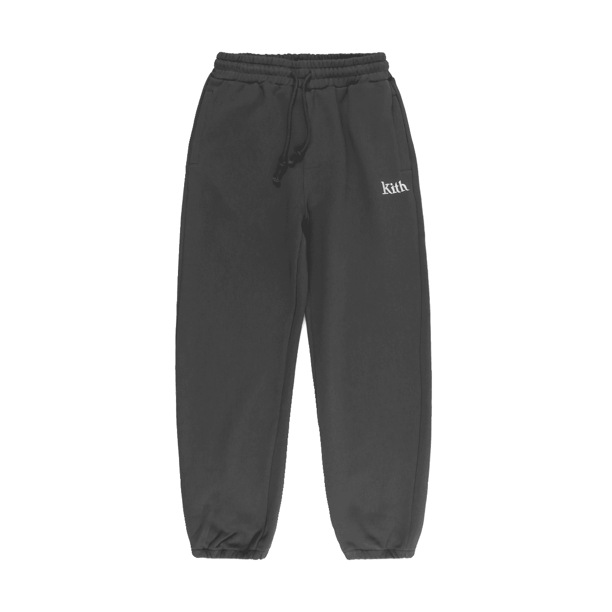 kith autumn and winter leisure sweatpants cotton terry thickened fleece-lined men and women couple warm ankle-tied sports trousers