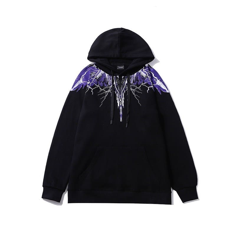 Marcelo Burlon Colorful Feather Phantom Wings Sweater Lightning Blade Hoodie