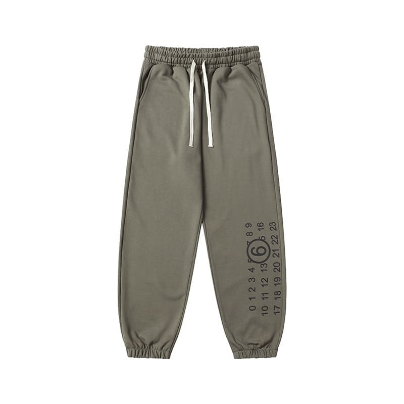 MM6 Magila Embroidery Terry Sports Pants for Men and Women