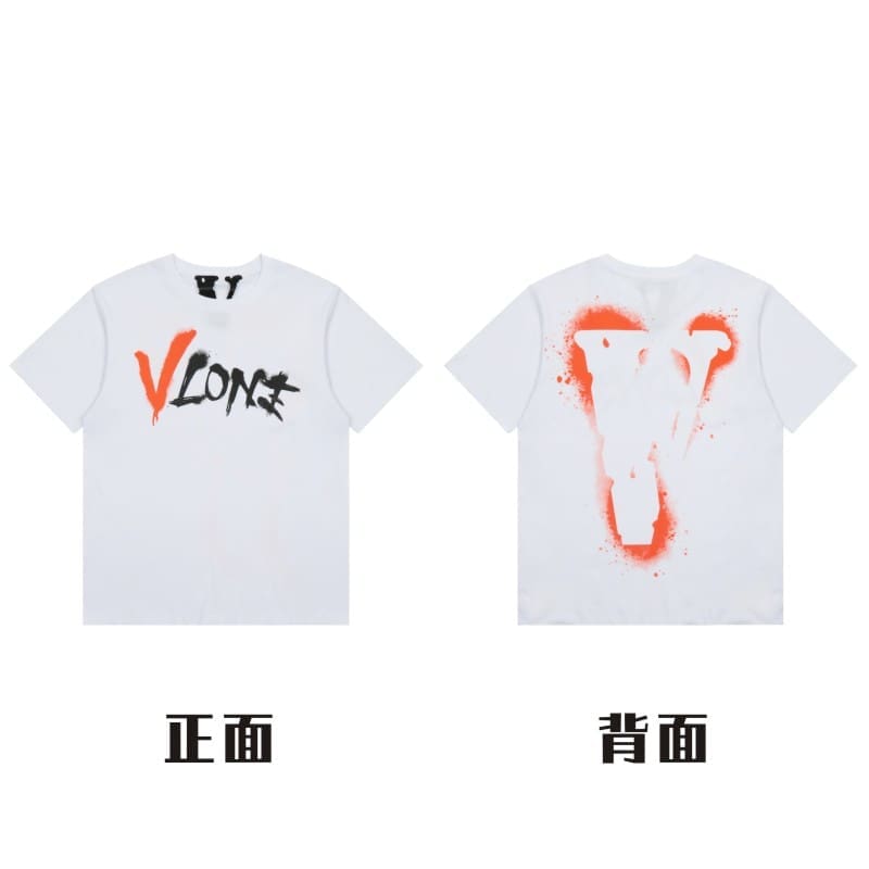 VLONE Large V Short Sleeve High Street T-Shirt Summer Style