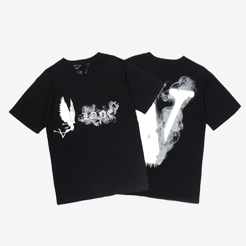 VLONE Large V Short Sleeve High Street T-Shirt Men and Women Summer Style