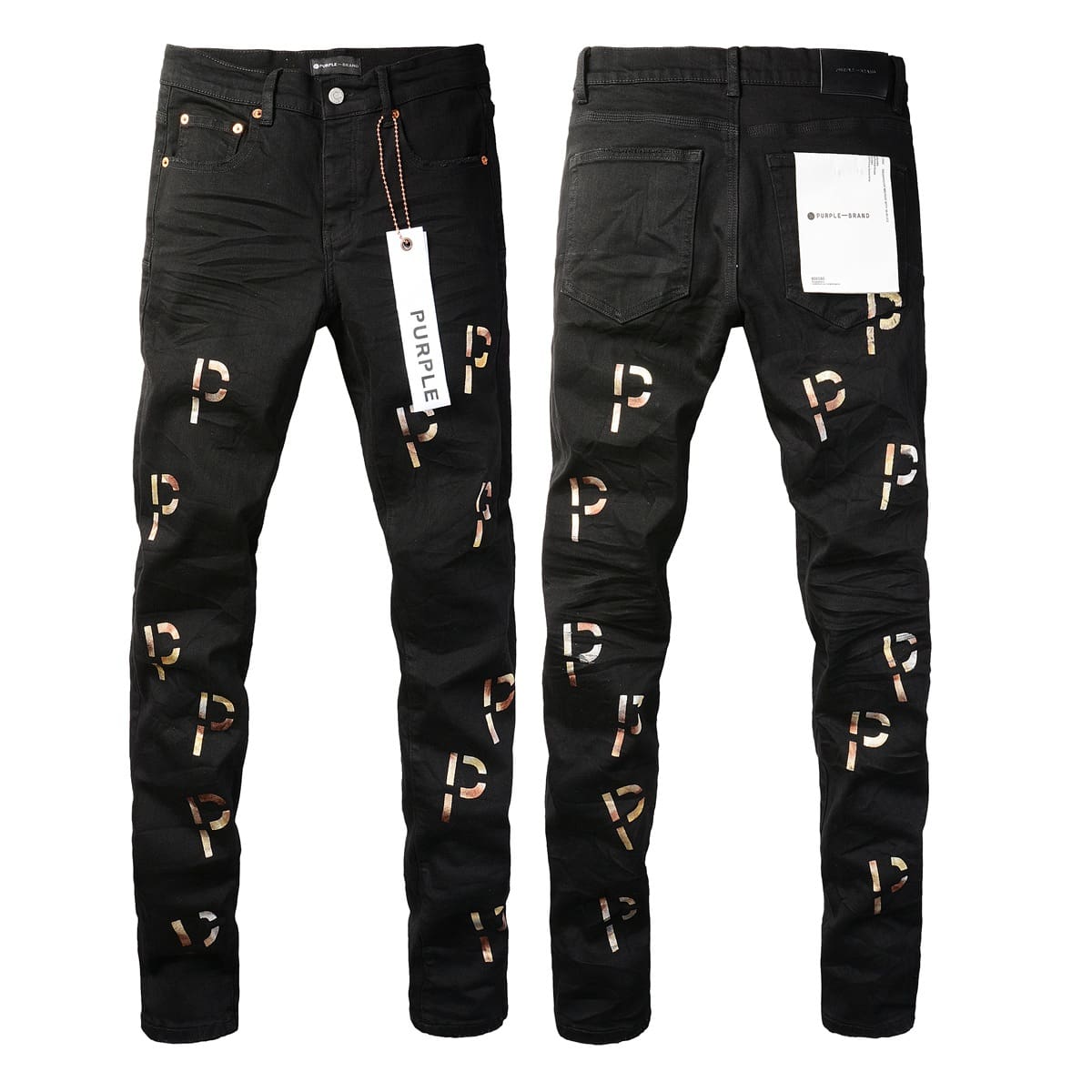 pu*re b*and jeans american gilded letter cross-border factory direct sales