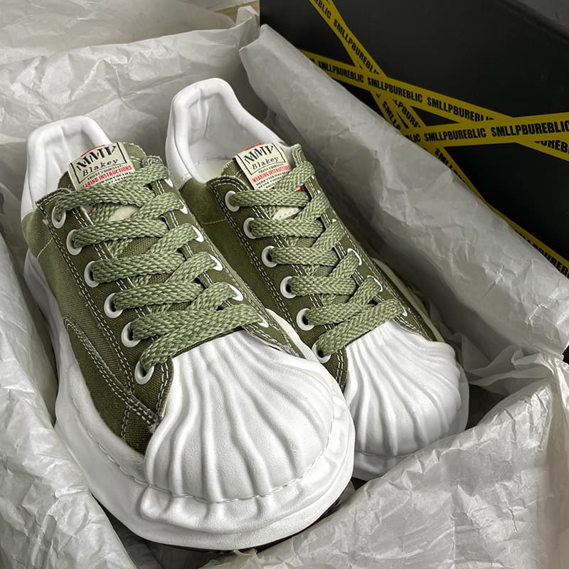 Ma*s*n mihara shell toe thick sole canvas shoes