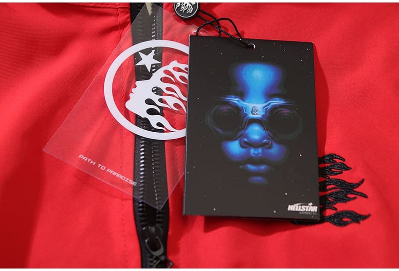 H*lst*r american high street retro trendy contrast color stitching embroidered logo zipper coat and trench coat