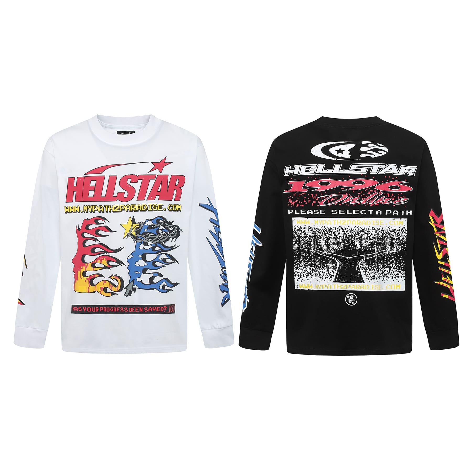 H*lst*r european and american high street fashion hip hop fashion brand men’s and women’s printed loose cotton crew neck bottoming shirt long sleeve t-shirt ins