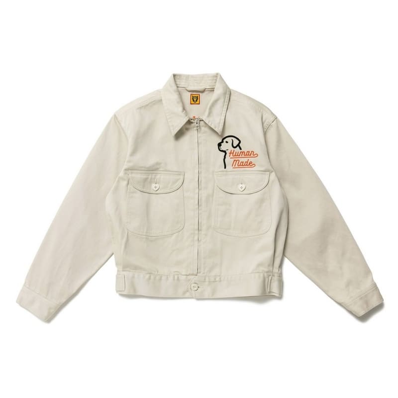 Hvm*n M*de 2023 spring and autumn new men & women trendy retro overalls style casual puppy embroidery loose jacket coat