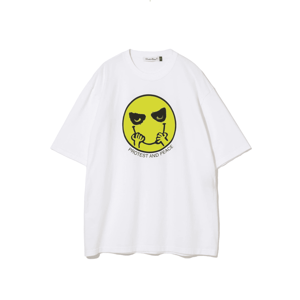 undercover funny F**e washed print loose short sleeve t-shirt for men and women