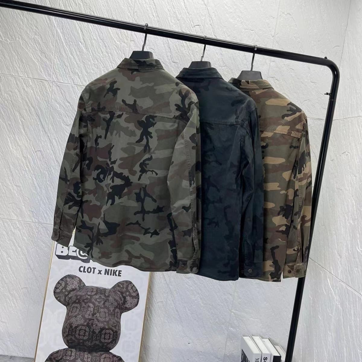 Stone Island Camouflage Shirt Coat Loose Fit Autumn Fashion