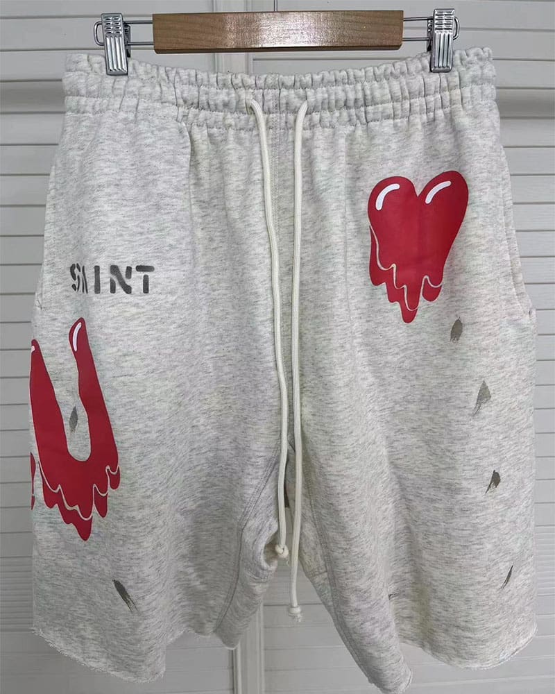 Saint Handmade Pants Leisure Shorts for Men and Women Fashion Brand