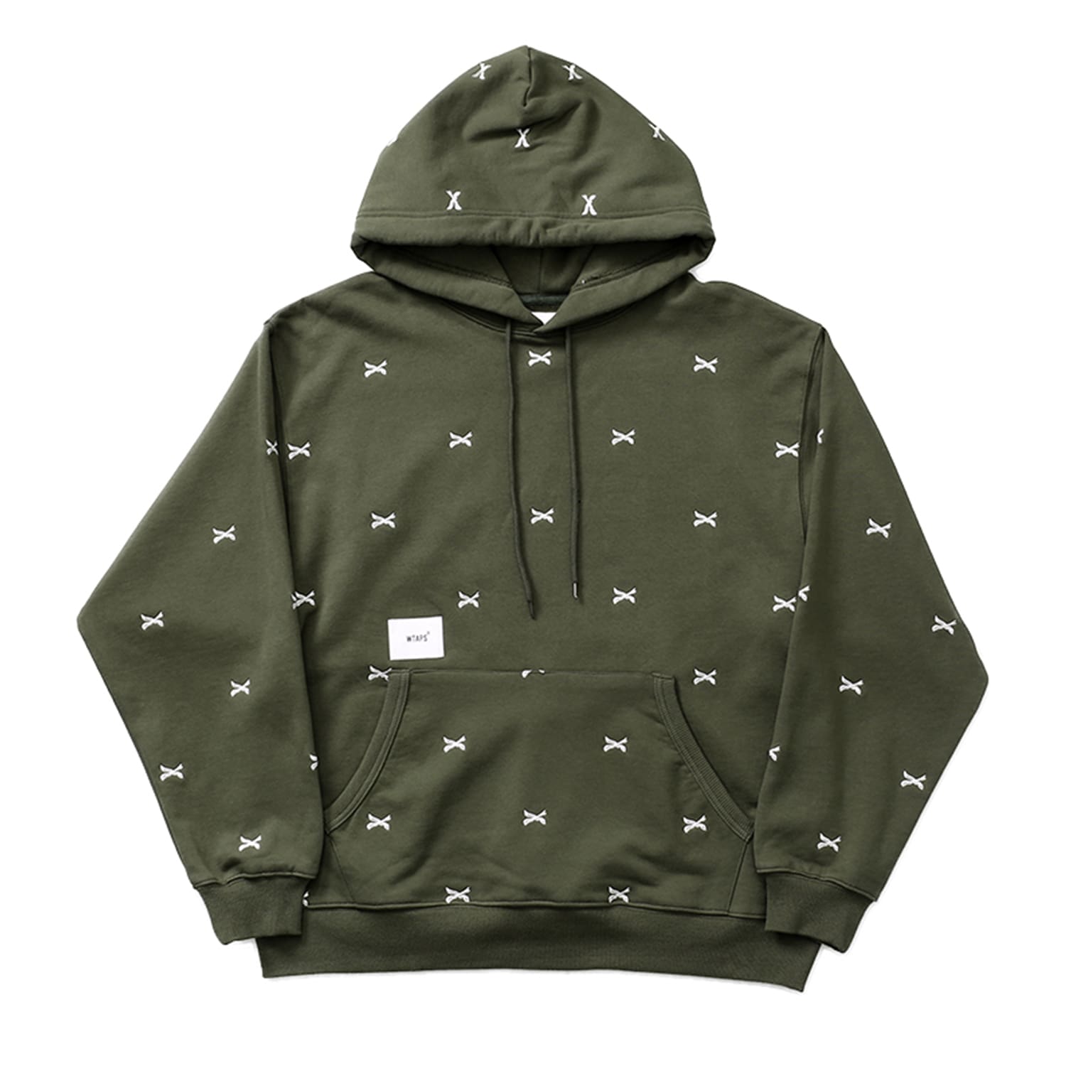 WTAPS Japanese-style bone embroidered hoodie, 450g men’s and women’s couple hooded sweater